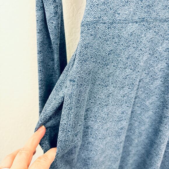 Toad & Co Womens Cue Wrap Long Sleeve Dress Size S Active Stretch Waist Tie Blue - Picture 6 of 8